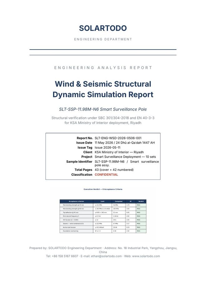 Wind and seismic structural simulation report